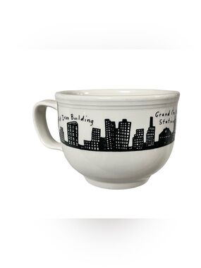 Rare Homer Laughlin Fishs Eddy New York SkyLine Cup Mug Dorm Work Home
